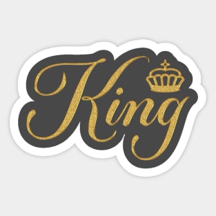 King Gold Crown Sticker